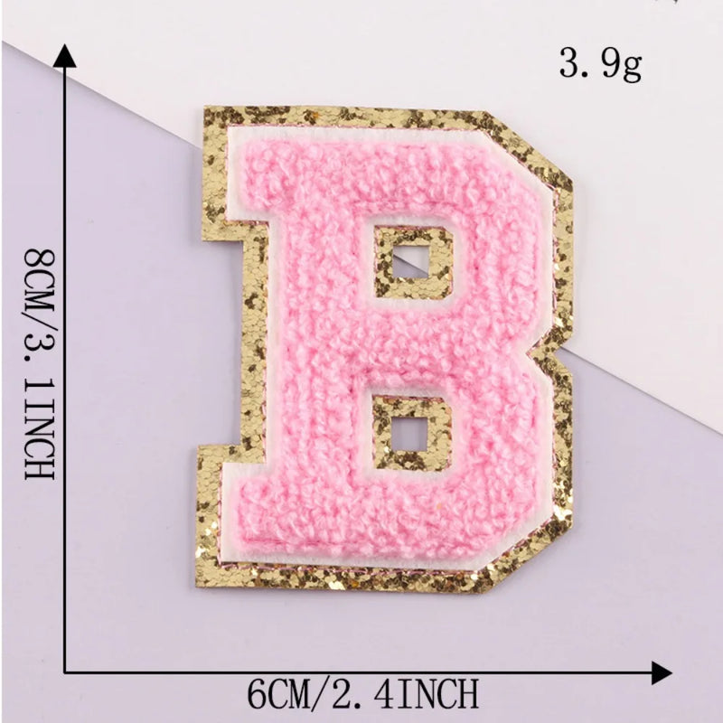 On Clothing Towel English Alphabet Decoration DIY Applique Accessories Patches Clothing Badges Clothes Embroidery Appliques