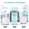10000 BTU Portable Air Conditioner 3-in-1 Cool Dehumidifier Fan Portable AC Unit with Remote Control Quiet Mobile Air Cooler for Bedroom Dorm Office Home Up to 450 Sq Ft