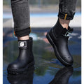 Men's Short-Tube Non-Slip Rain Boots Fashionable Low-Top Water Shoes Pvc One-Piece Molded Rain Boots, Waterproof Shoes Farm Work
