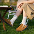 Chunky Platform Suede Leather Clogs Cork Arch Support Adjustable Buckle Non-Slip Mules For Women & Men