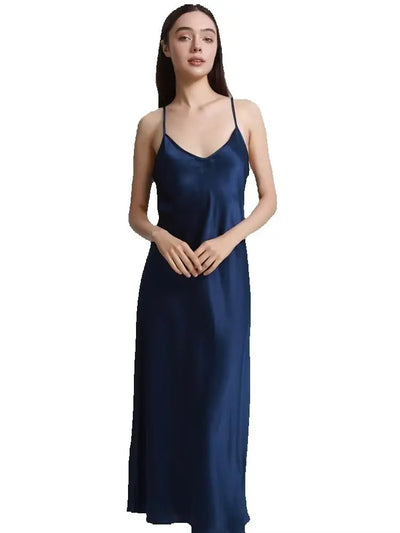 FIMTAIRAH Sexy Comfortable 00% Mulberry Silk Nightdress | SAMAG