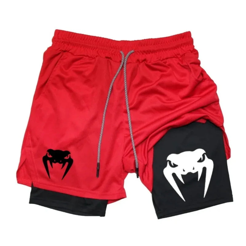 Men's 2-in-1 Running Shorts, High-Quality Elastic | SAMAG