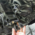 Mauroicardi Spring Autumn Cool Short Black Shiny Geometric Faux Leather Jacket Men Zipper Stylish Luxury Designer Clothes