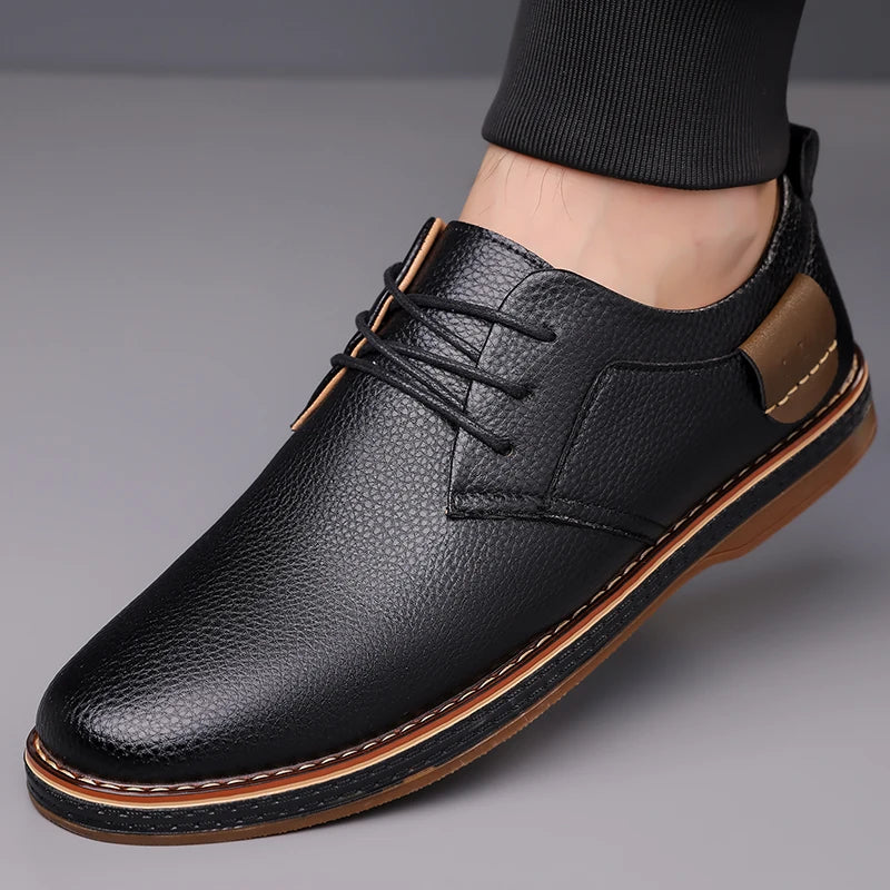 DIMANYU Men Casual Derby Shoes Lace‑Up Business Casual Men's Oxford Shoes Comfort Male Daily Walking Dress Footwear