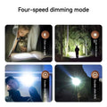 Tactical Zoomable LED Flashlight High Lumen 1200LM, USB - C - View 3 | SAMAG