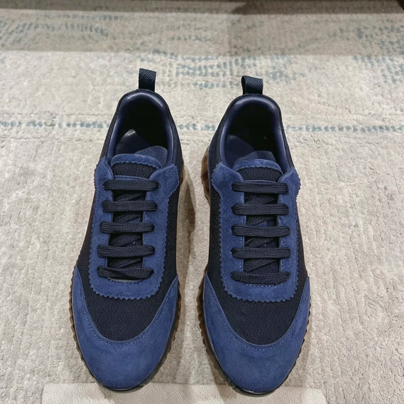 New shoes fashion, individuality, women's leisure, fashionable flat sports shoes, leather mesh, breathable running, rubber