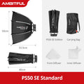 Ambitful Mini Quickly Release Softbox PS45 PS30 50SE Bowens Mount PF30/40SE Ontop Softbox Octagon Softbox+Honeycomb Grid Outdoor