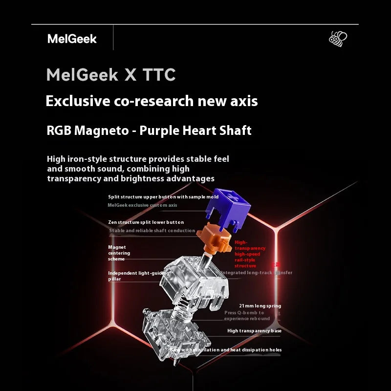 New MelGeek MADE68 Ultra+  TTC RGB Magnetic Switch Hall Effect RT0.01mm DKS SOCD MT TGL Gaming Keyboard Customized Hot Swappable