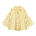 Striped Women's Shirt White Loose Casual for Summer - View 4 | SAMAG