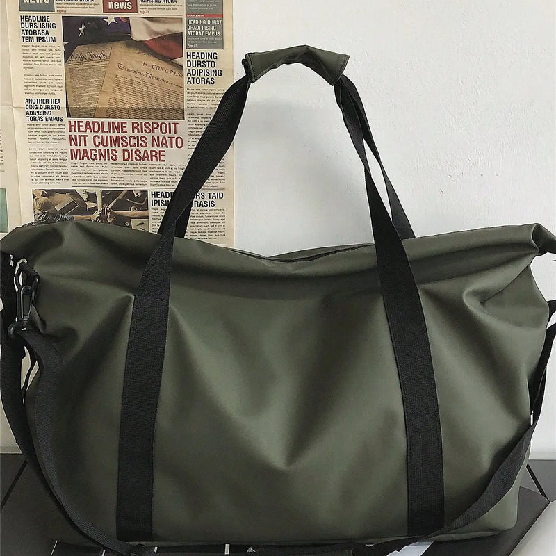 Handheld travel bag, large capacity sports and fitness bag, lightweight storage luggage bag, one shoulder crossbody travel bag