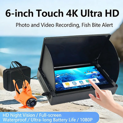 6" 4K Touch Screen Underwater Fish Finder 220° 1080P | SAMAG
