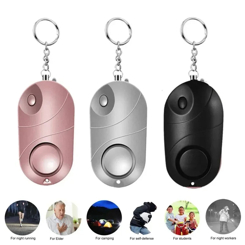 Personal Alarm Safe Sound Emergency Self-Defense Security Alarm   Women's Wolf Guard Keychain LED Flashlight For Women Girls Kid