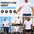 Men's Body Shaper Compression Tank Tops V-Neck Short Sleeved Slimming Undershirt Workout Abs Abdomen Tummy Control Shapewear
