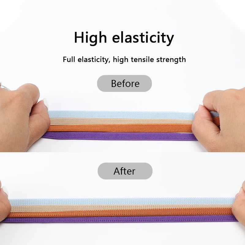 Elastic Shoelaces Without Ties Flat Shoe Laces for Sneakers Metal Buckle Lock Lazy Shoelace Mesh Precision Weaving Shoestrings