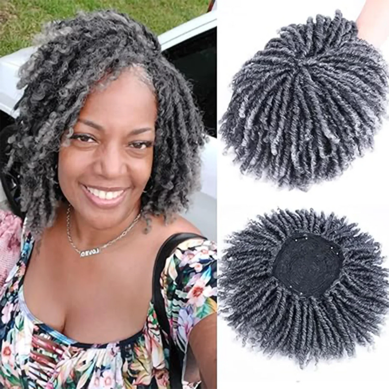 Synthetic Dreadlock Braided Half Wig Black Brown Blonde Grey Soft Faux Locs Natural Style Cosplay Costume Party Daily Anime Wigs