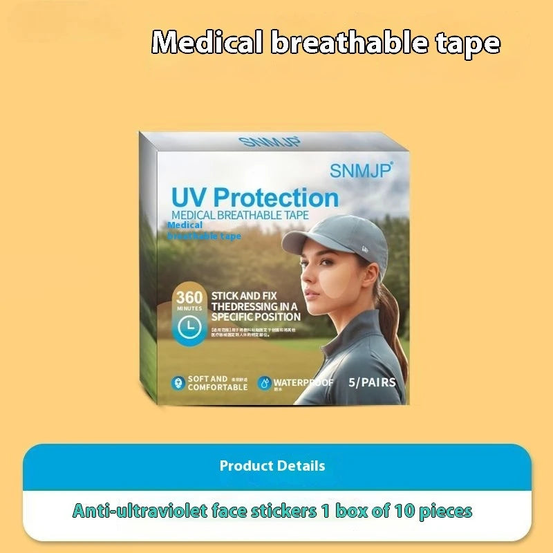 UV Face Shield Sticker Adhersive Glue Golf Sport Outdoor Protection Skincare Sun Block Patch Eye Cover Anti-Glare Pads Sunscreen