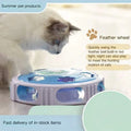 Electric cat toy with feather LED light automatic rotation light emitting intelligent electric cat turntable