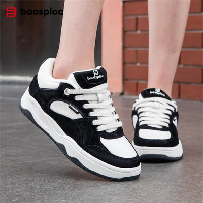 Baasploa Women Skateboarding Shoes Comfort Leather Casual | SAMAG