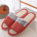 New Women Indoor Slippers Corduroy Floor Flat Shoes Comfort Anti-slip Home Linen Slipper Unisex Woman Men House Cotton Slides