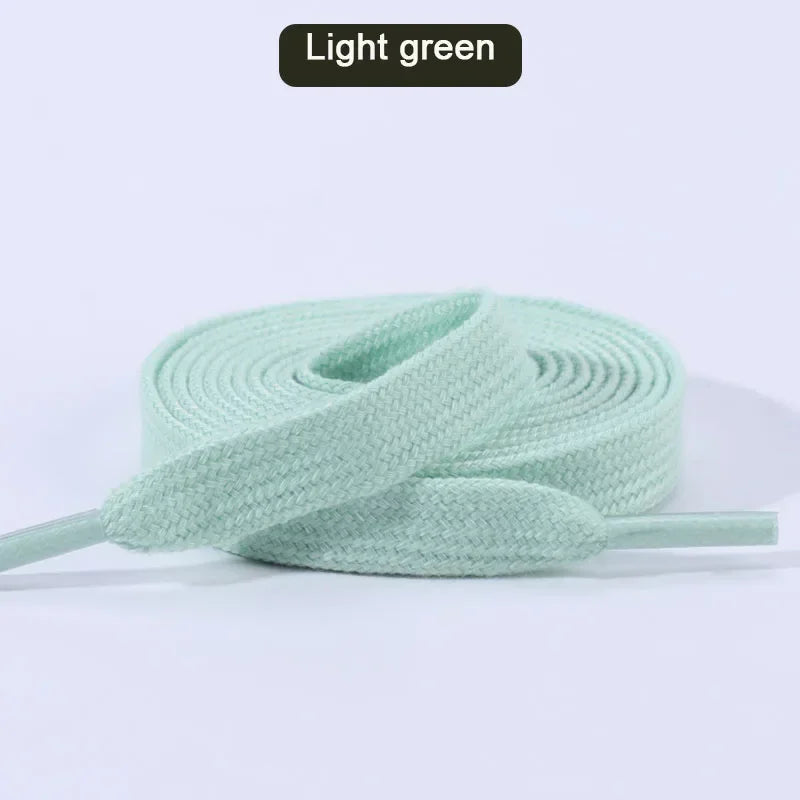Cotton Shoelaces 1CM Width Flat Shoe laces Tennis Sneakers Shoelace 80/100/120/140/160CM Laces for Shoes Accesories 1Pair
