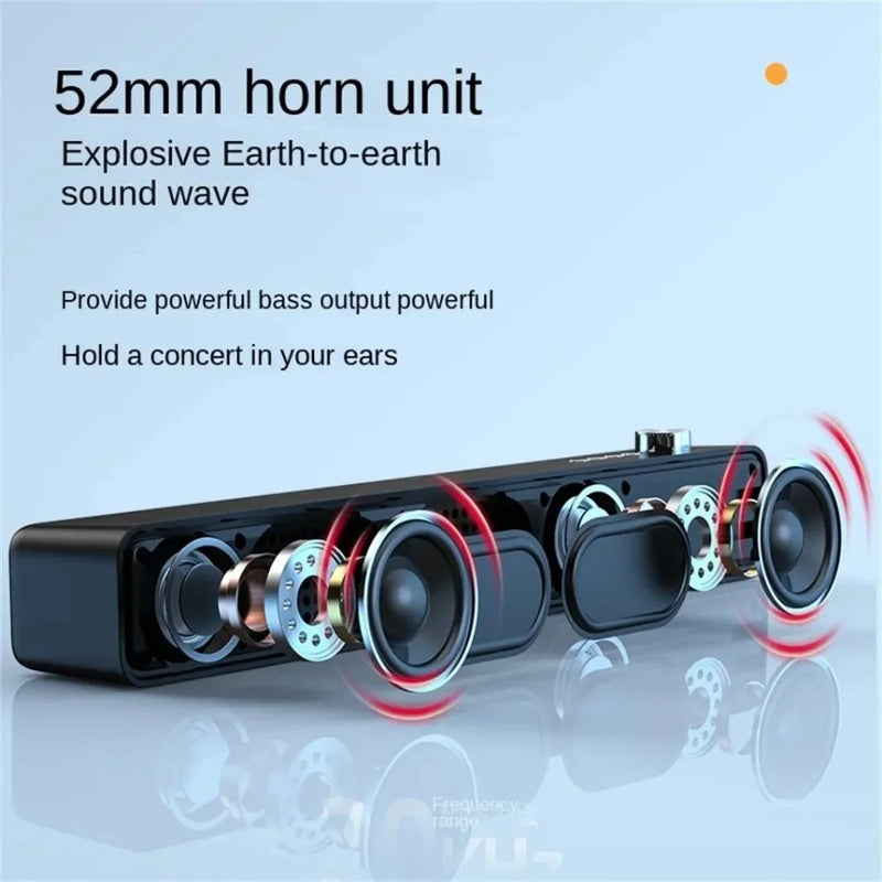Original Bluetooth Subwoofer Soundbar TV Audio Echo Wall Computer Speaker Home Theater Music Wireless Blueooth Speaker Gift
