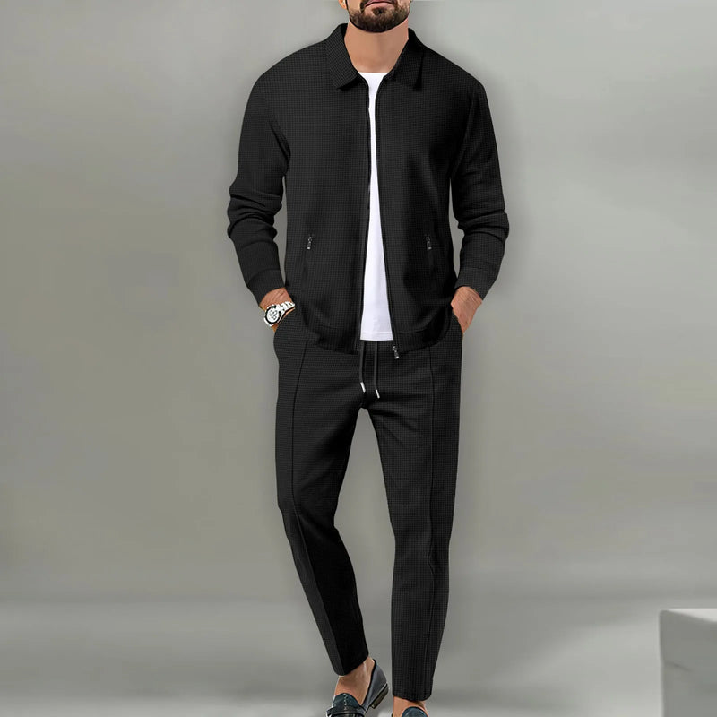 The new spring and autumn sports men's youth popular solid color jacket trousers two leisure suit - View 2 | SAMAG