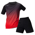 2-Piece Men's Suit Youth Four-Season Gradient T-Shirt Short-Sleeved Sports Quick-Drying Comfortable Home Wear Fashionable