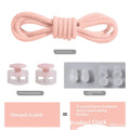 Colorful Spring Lock No Tie Shoelaces 1Pair Round Elastic Quick Lazy Shoelace for Kids Adult Sports Sneakers