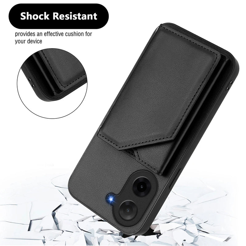 Wallet Case Card Slots For Xiaomi 15 Ultra 14T Poco M6 C75 C71 C65 X6 X7 Pro F7 Redmi Note 14 13 Pro Plus 14C 13C 12C Back Cover