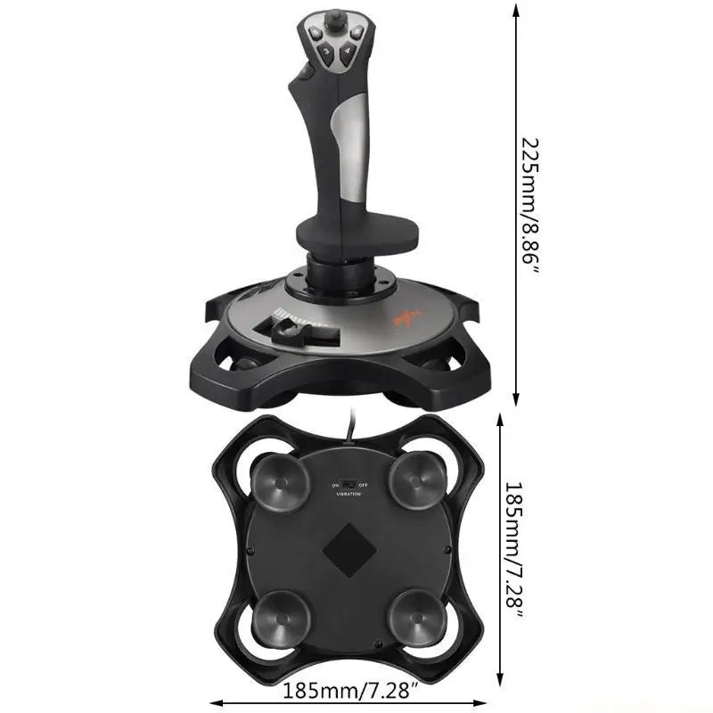 E56B PXN-2113 Flight Joystick has 12 Programmable Buttons and Vibration Function