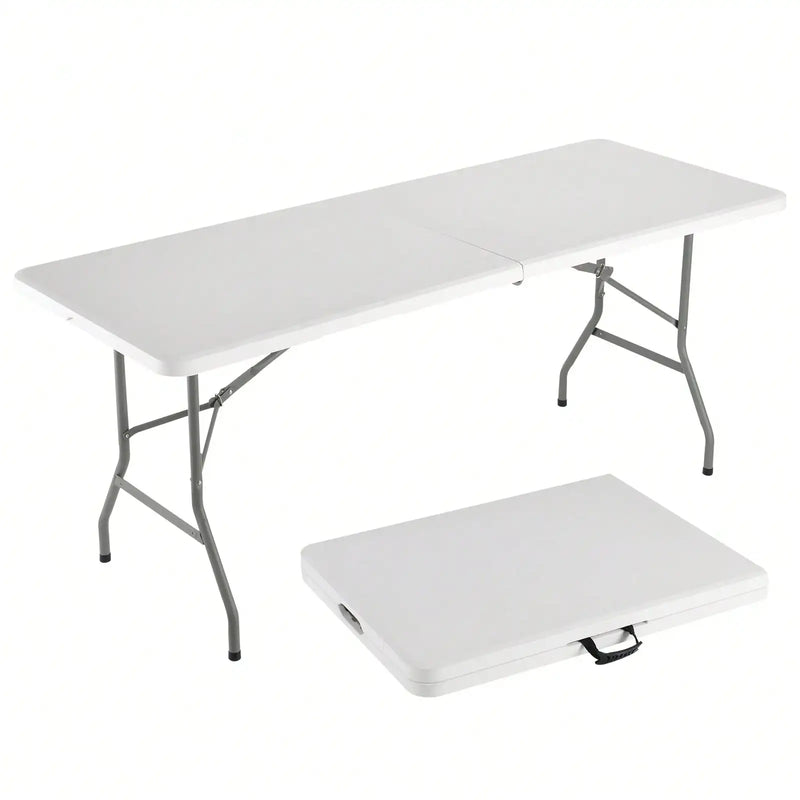 4FT/6FT Plastic Folding Table, Shooting Table, HDPE Portable Picnic Table Outdoor, For Camping, Party, Wedding, Picnic