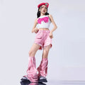 Hip Hop Kids Cool Crop Top Street Dance Love Pants Girls | SAMAG
