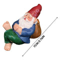 Resin Garden Statue Gnome Dwarf Garden Decor Garden Sculptures Gnome Ornament for Yard Patio Lawn Ornaments Holiday Decoration