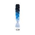 Tereshar 1Pcs 24inch 100g Synthetic Braiding Hair Extensions Jumbo Braiding Hair Twist Crochet Braids Hair for Women