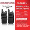Retevis RT622 Mini Walkie Talkie 2pcs PMR446 Portable Two-way Radio PTT Walkie talkies Communication Radio for Restaurant Hotel