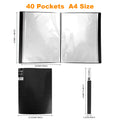 A4 Display Book 40-Pocket Art Portfolio Folder Displays 80-Page Artwork Photo Document Certificates