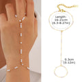 Luxury Minimalist Gold Plated Thin Chain Finger Ring Hand Bracelets for Women, Party Elegant Stainless - Visuel 8 | SAMAG
