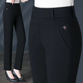 Women's Black Stretch Suit Pants, Fashion Purple Slim - View 3 | SAMAG