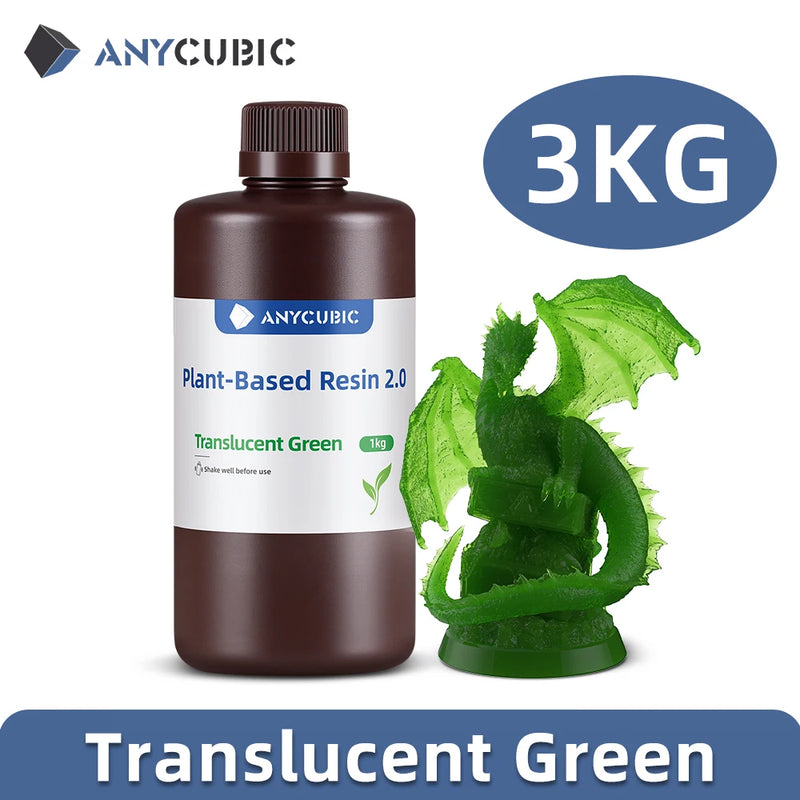 ANYCUBIC Standard Water wash resin/Tough Plant UV Resin For LCD 3D Printer 405nm Liquid Photopolymer Sensitive Resin 3D Printing
