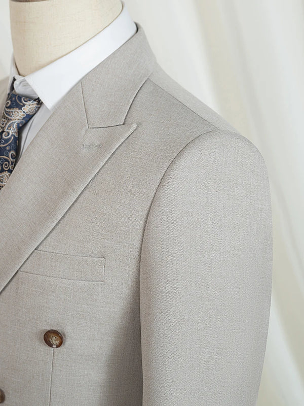ST Cassy Light Brown Elegant Man Suits High Quality Two-Piece Dress Wedding Party Outfit for Man Blazer Luxury Man Dinner Suit
