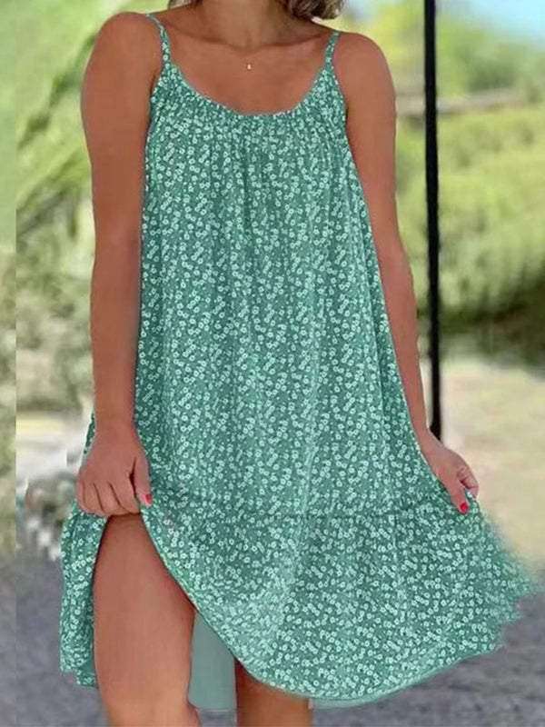 Summer Large Swing Strap Dress European American Leisure - View 4 | SAMAG
