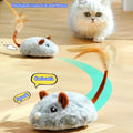 Fun Realistic Cat Plush Mouse Toy, Interactive Running Mice with Dog Tail for Cats, Kitten Teaser Pet Toys for Indoor Play and