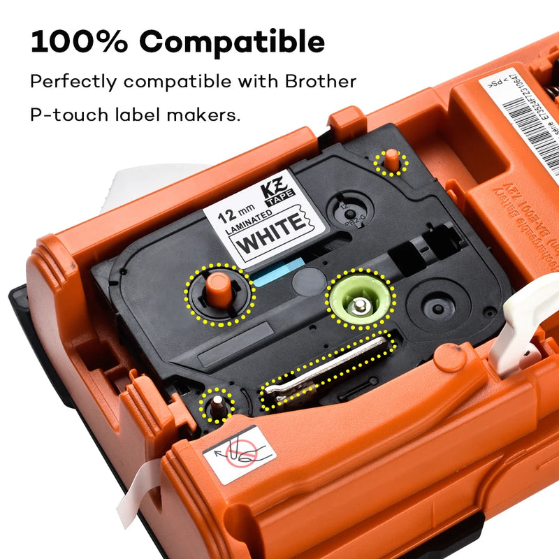 1PCS Compatible Brother TZE-M951 tz-M951 tzeM951 24mm black on matte silver label tape for PT-E550W PT-P710BT PT-P750W