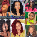 Short Butterfly Locs Crochet Hair Black Crochet Bob Hair 14”12” Light Weight Messy Distressed Butterfly Faux Locs Crochet Braids