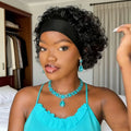 Pixie Cut Wigs Human Hair Short Headband Wig with Pre Plucked Hairline for Women Curly Wigs Bazilian Hair Full Machine Made Cap