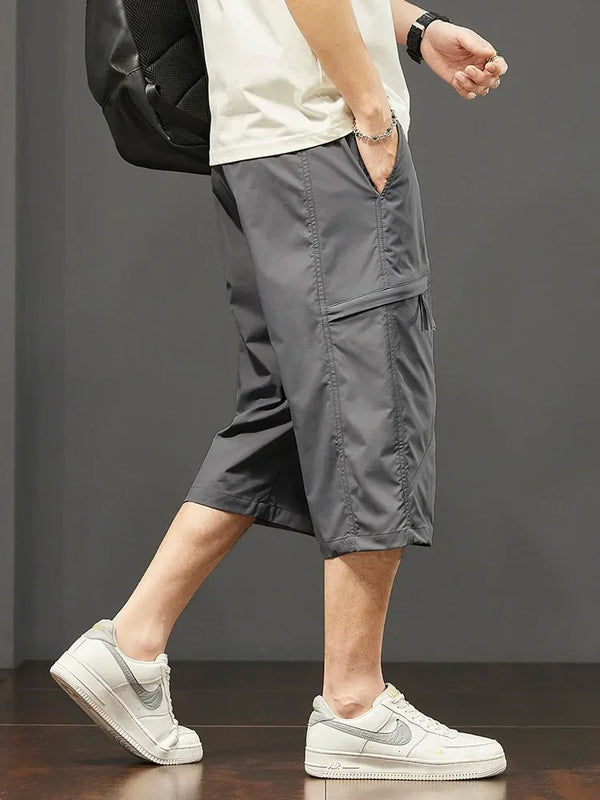 Cargo Shorts Men Working Cropped Pants Summer New Thin Casual Loose Sports Shorts Bermudas Fashion Casual Man Shorts