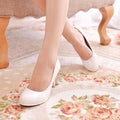 Women's New Fashion Shoes Ladies shallow mouth Leather shoes Elegant Round Toe High heels Female Wedding Party Pumps mujer
