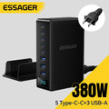 Essager 380W GaN Fast Charging Charger Stand 8-in-1 Desktop Laptop Charging Dock for iPhone 17/16/15 pro Max MacBook Air Xiaomi