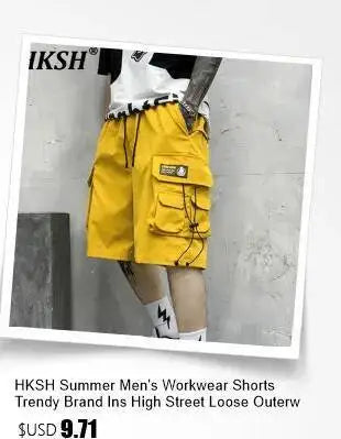 HKSH Spring Summer New Men's RO Style Round Collar Printed T-shirt Oversized Chic Cotton Chic Top American Loose Y2K Tees HK4638