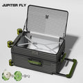 Side Opening Suitcase Wide Trolley Travel Case with Skating Spinner Wheels TSA Lock Rolling Luggage PC Material 20/24/26/28inch